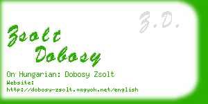 zsolt dobosy business card